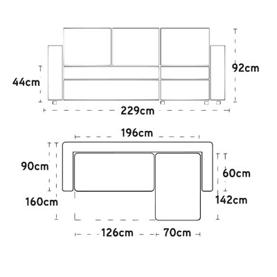 Canapé d'angle droit convertible 4 places en tissu gris  PARIS MADE IN MEUBLES 