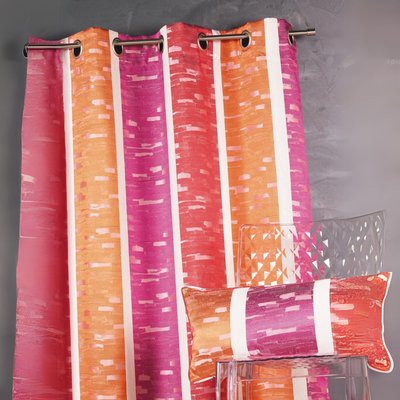 Rideau en jacquard design à rayures verticales HOME MAISON