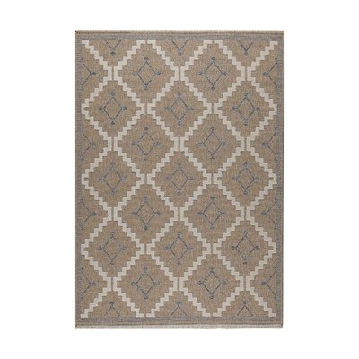 Tapis intérieur extérieur aspect jute bleu Tijuana 9041 170 x 120 cm JARDINDECO