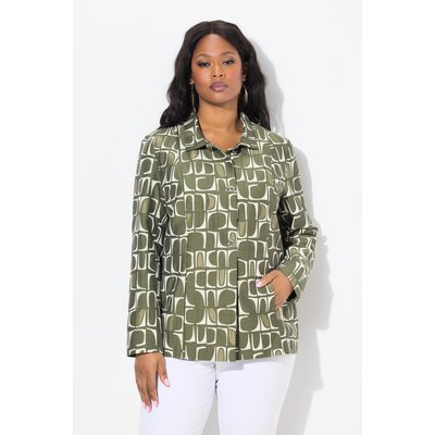 Veste, motif jacquard, col chemise ULLA POPKEN