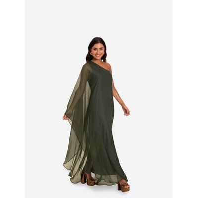 Robe longue avec cape asymétrique MRS RIVERA THE-ARE