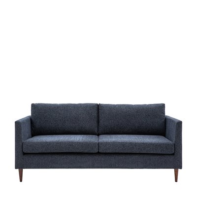 Durants Soft Brushed Nordic 3 Seater Sofa with Dark Wood Legs SO'HOME