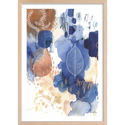 Affiche Bonheur bleu HEXOA