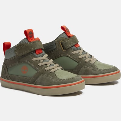 Baskets en cuir, à lacets élastiqués, STONE JUMP MID HOOK & LOOP TIMBERLAND