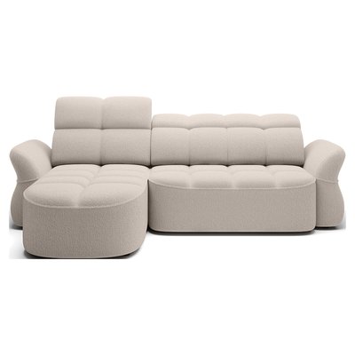 Canapé d'Angle Convertible en Tissu bouclette 4 places - BRUME LISA DESIGN