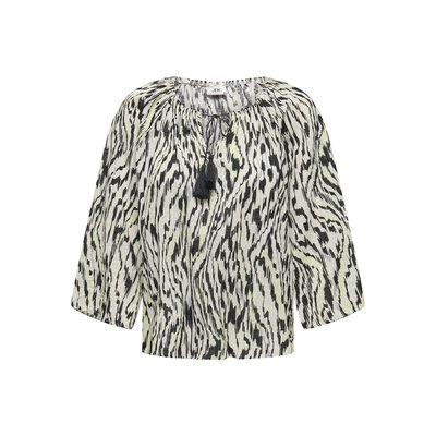 Bedruckte Bluse mit Kragen zum Binden JDY