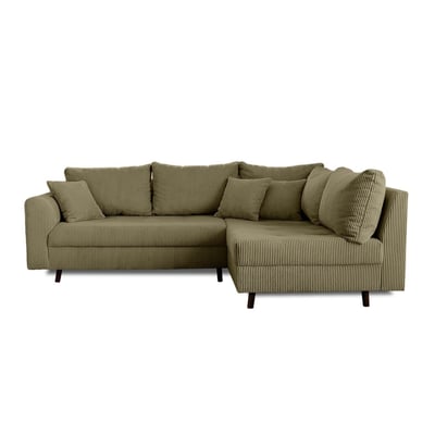 Canapé d'Angle droit 4 places + pouf places - RUNE LISA DESIGN