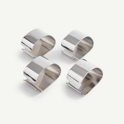 Lot de 4 ronds de serviette en inox, ANELLI AM.PM