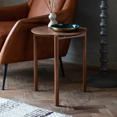 Hajipur Walnut Side Table SO'HOME