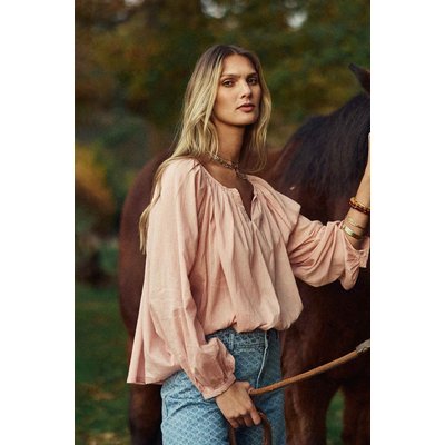 Blouse manches longues col v uni BLAZIE LA PETITE ETOILE