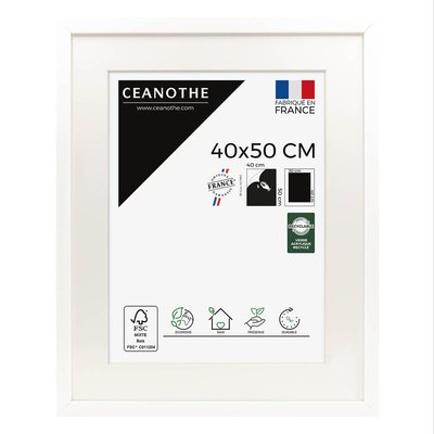 Cadre Photo Avec Passe-partout 40x50 Cm Bois Reconstitué Fsc MILAN CEANOTHE