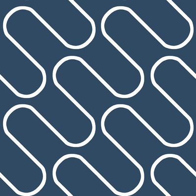 Linear Curve Geometric Navy Wallpaper CATHERINE LANSFIELD
