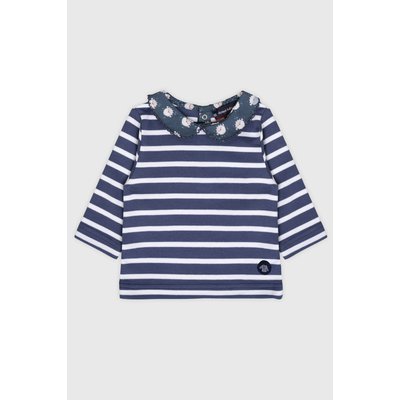 Marinière col claudine en coton BABY ARMOR-LUX