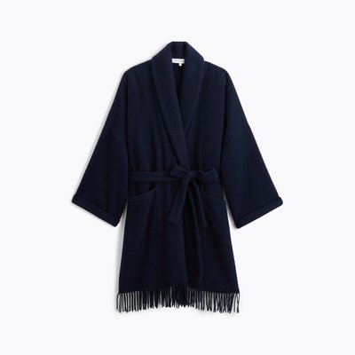 Poncho 3/4 col châle en laine polyamide, EPONYME LAURENCE TAVERNIER