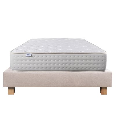 Ensemble matelas mousse 26 cm et sommier beige HOME MAISON