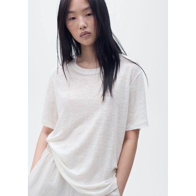 T-shirt lin manches courtes MANGO