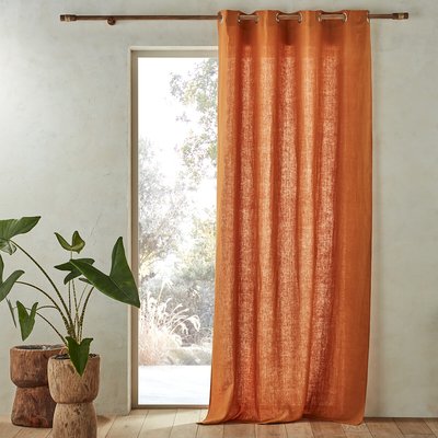 Private Pre-Washed Linen Curtain with Eyelets AM.PM