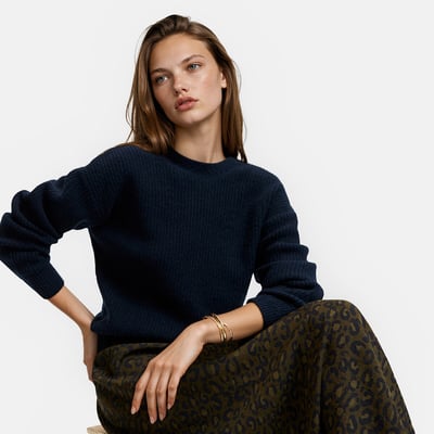 Reversible Crew Neck/V-Neck Jumper LA REDOUTE COLLECTIONS