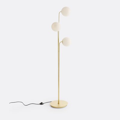 Lampadaire laiton et verre opaline, Moricio LA REDOUTE INTERIEURS