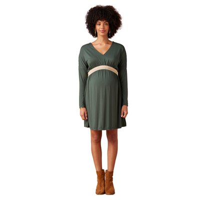 Robe grossesse et allaitement FELICINEOR  manches longues ENVIE DE FRAISE