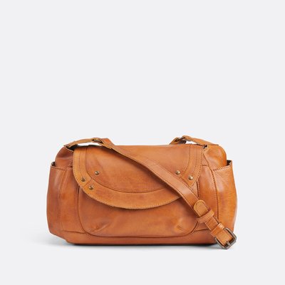 Borsa a tracolla in pelle Thea PIECES