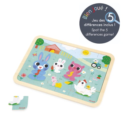 Puzzle En Bois 24 Pièces A La Ferme JANOD
