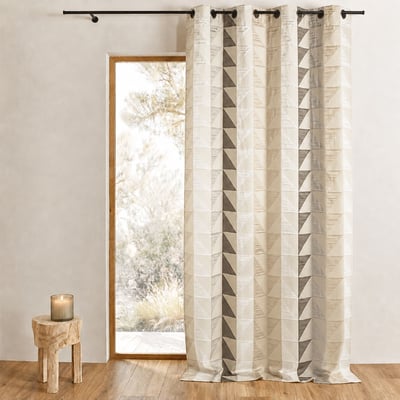 Rideau jacquard obscurcissant à imprimés triangulaires HOME MAISON