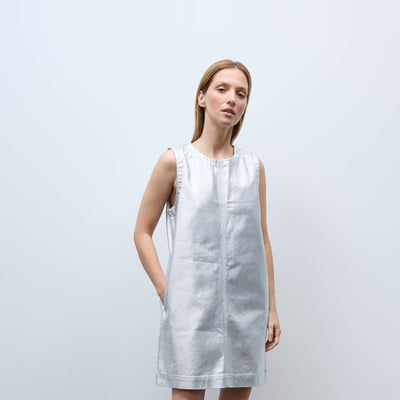Robe courte unie en vinyle MONOPRIX