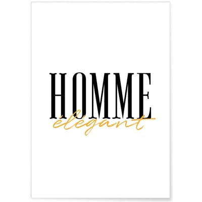 Affiche Homme élégant L'AFFICHERIE