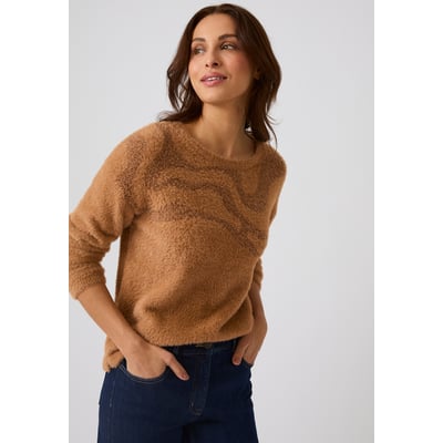 Pull maille poilue à motif stylisé brillant DAMART