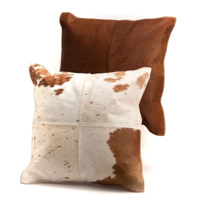 Coussin   40x40 cm marron (lot de 2)-SKIN AMADEUS