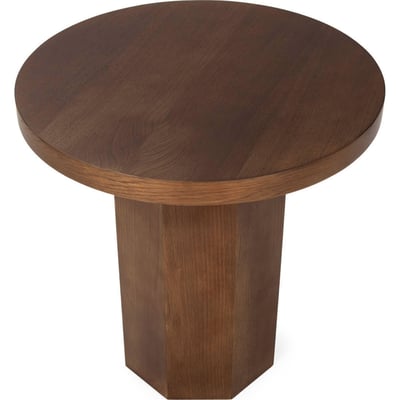 Table d'appoint ronde, Placage de chêne RECOLLECTION