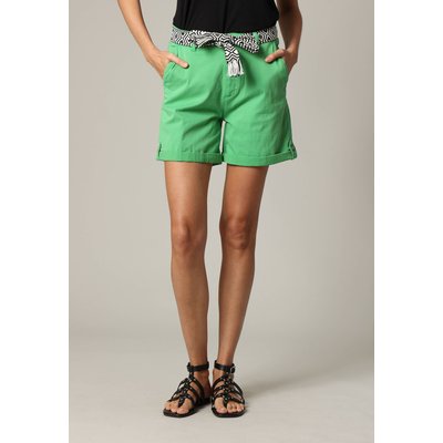 Short mi-long avec ceinture ethnique à motifs et bas à revers KAIJA DEELUXE