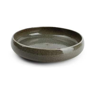 Assiette Creuse Curvo En Porcelaine Marron-vert Ø23 Cm F2D