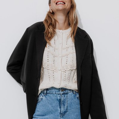 Veste mi longue noir femme 2025