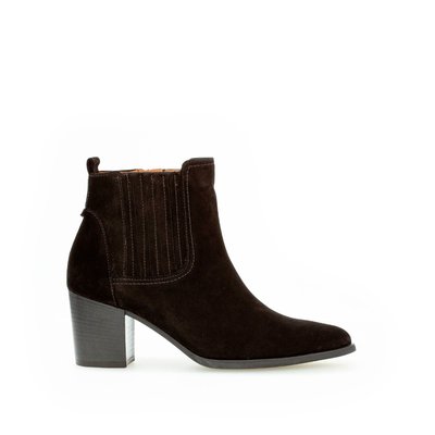 Bottines en nubuk à talon bloc GABOR