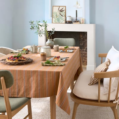 Hortense Yarn-Dyed Striped Cotton Tablecloth LA REDOUTE INTERIEURS