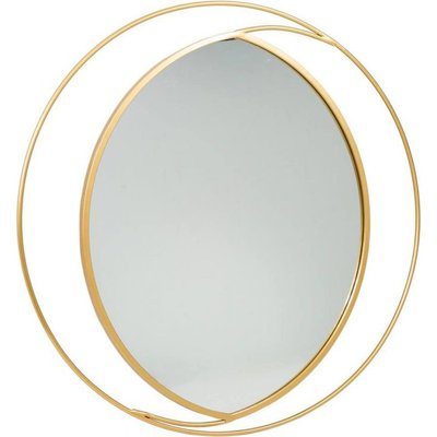miroir mural rond doré design chic pour entrée ou salon RECOLLECTION