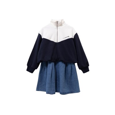Robe 2-en-1 en jean avec sweat camionneur IKKS