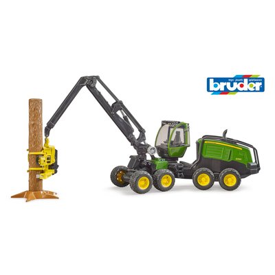Abatteuse John Deere 1270G avec tronc BRUDER