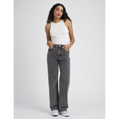 Jean gris foncé slim femme top
