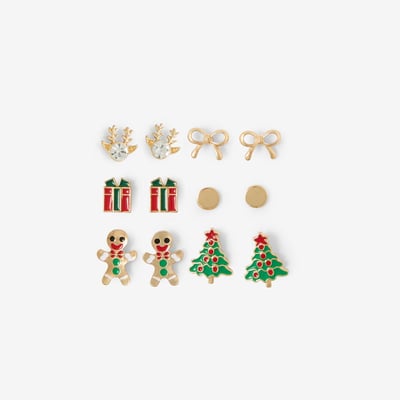 Set de 6 paires de puces d'oreilles de Noël assorties BALABOOSTE