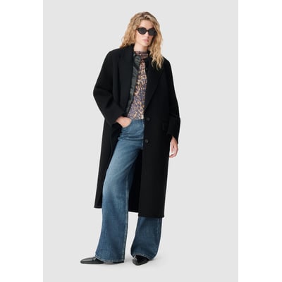 Manteau long droit lainage IKKS