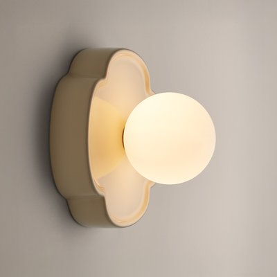 Aplique o plafón de flor, cerámica y cristal opalino, diámetro 20 cm, HOLI LA REDOUTE INTERIEURS