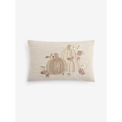 Coussin citrouille brodée NEXT