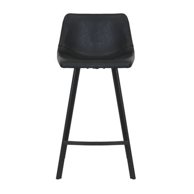Chaise snack imitation cuir noir ZAGO