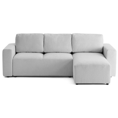 Canapé d'Angle Convertible en Tissu bouclette 4 places - LIVY LISA DESIGN
