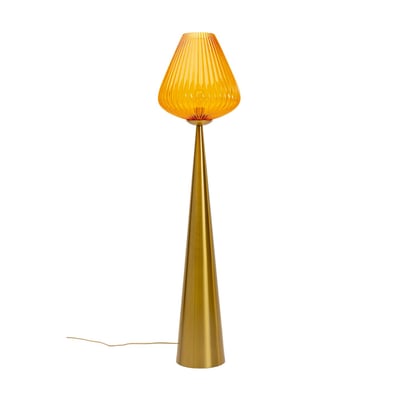 Lampadaire en verre et acier, GENIE KARE DESIGN