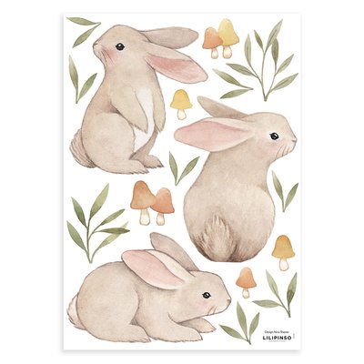 Stickers muraux les lapins FOREST LILIPINSO