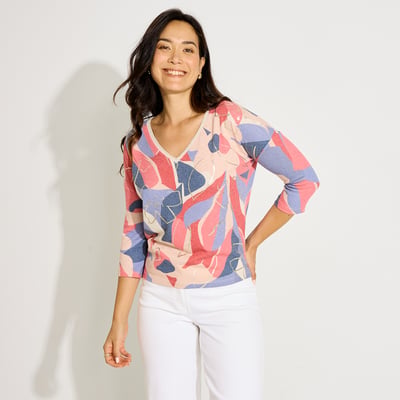 T-shirt manches 3/4 imprimé GRAIN DE MALICE